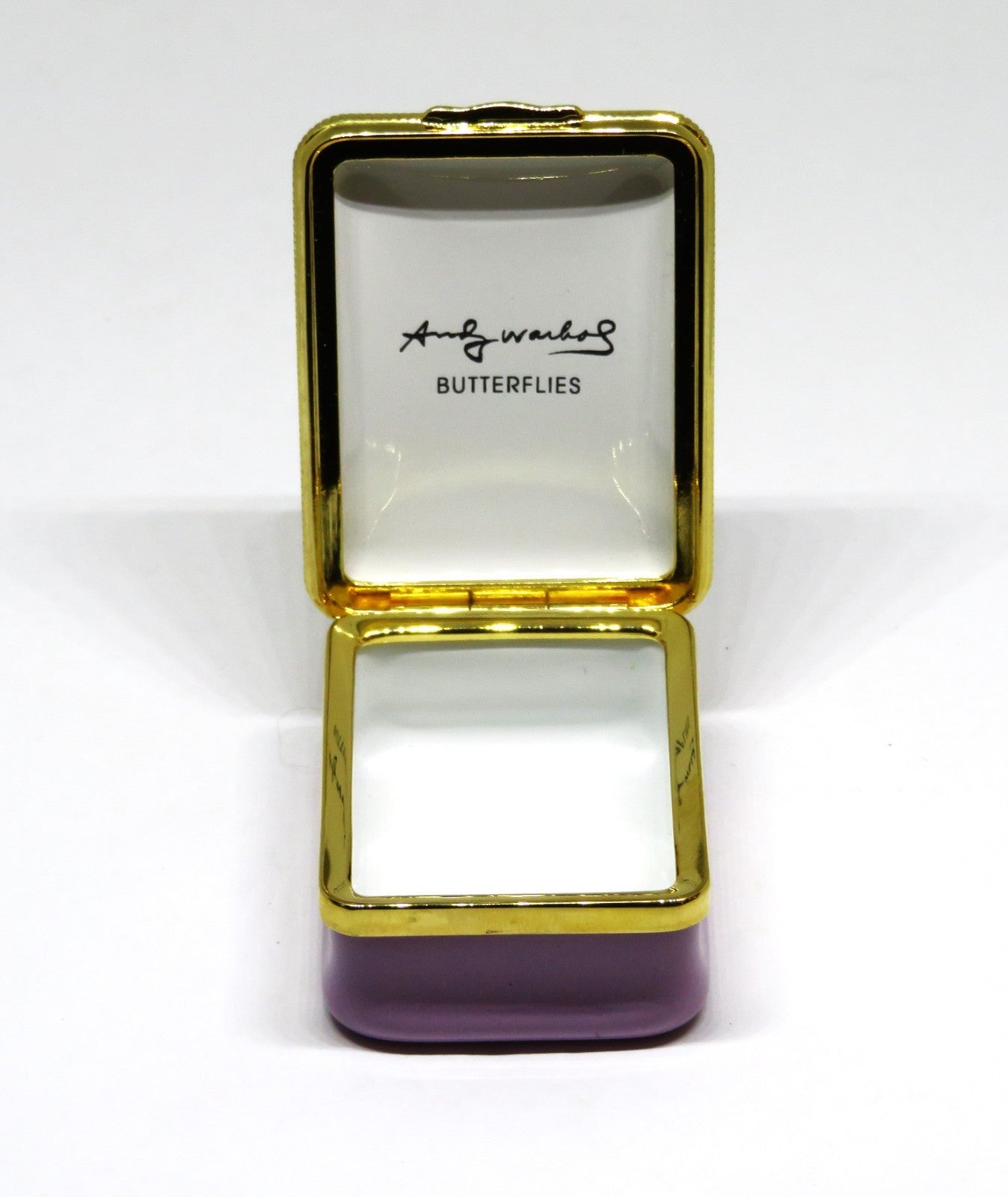 HALCYON DAYS ENAMEL BOX - ANDY WARHOL - "BUTTERFLIES" - BUTTERFLY - POP ART