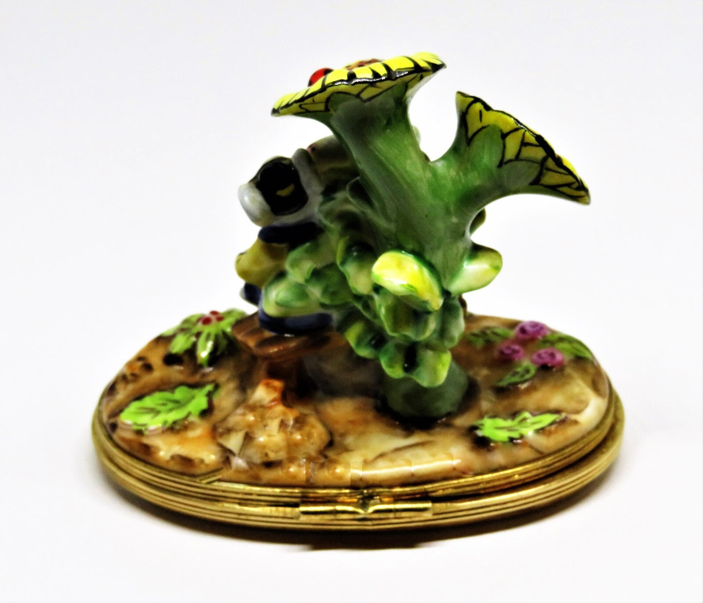 LIMOGES FRANCE BOX - MOUSE COUPLE & SUNFLOWERS - MICE IN LOVE - ANNVERSARY