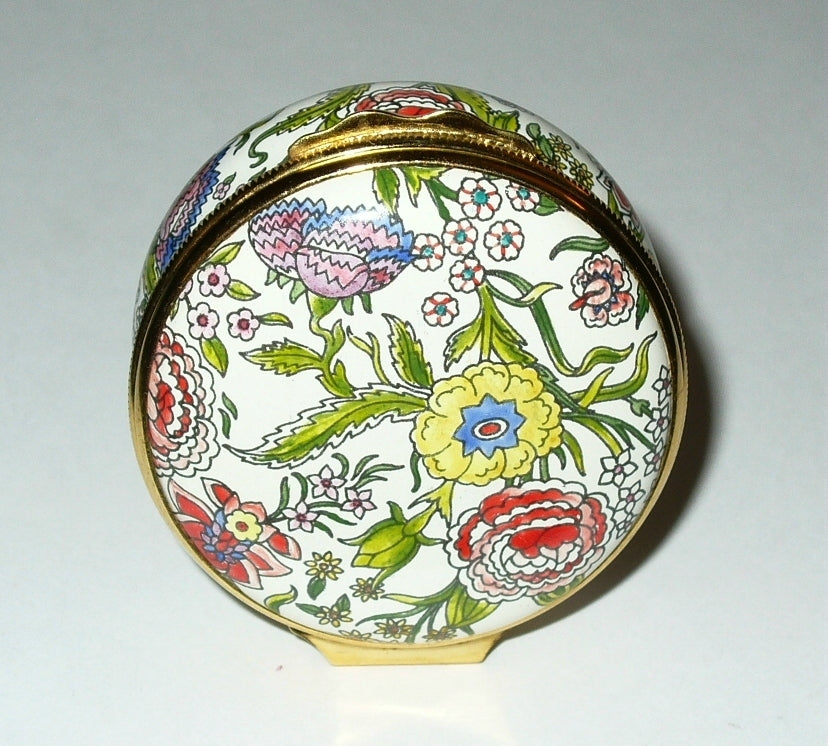 HALCYON DAYS ENGLISH ENAMEL BOX -FLOWERS- METROPOLITAN OPERA CENTENNIAL - CARMEN