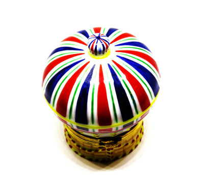 LIMOGES FRANCE BOX - TIFFANY & CO -VINTAGE HOT AIR BALLOON- BIRD IN FLIGHT CLASP
