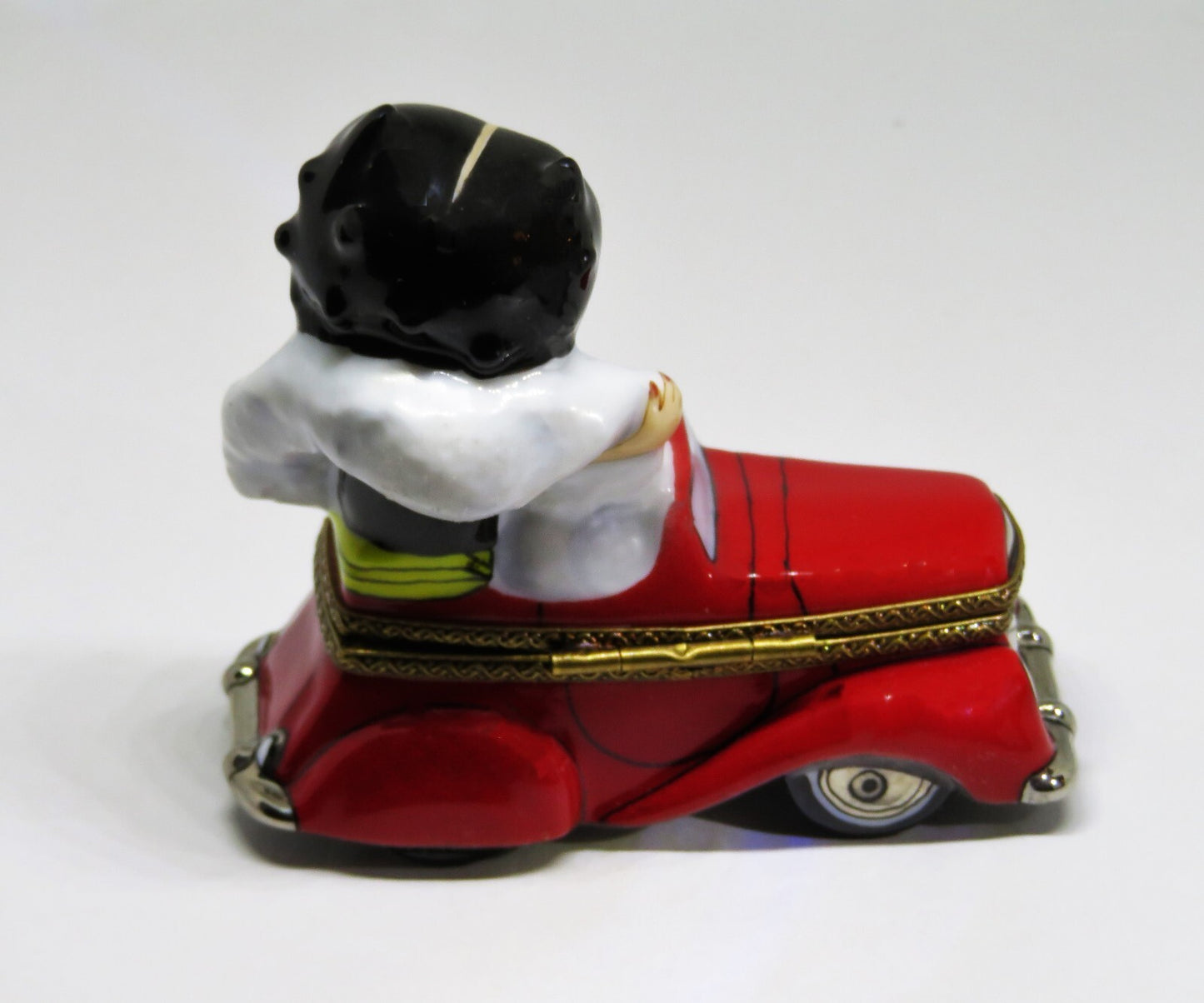 LIMOGES FRANCE BOX - BETTY BOOP - OUT ON THE TOWN - RED CONVERTIBLE CAR - COMICS