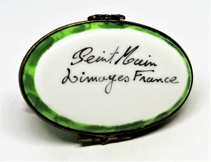 LIMOGES BOX - HARE & TORTOISE RACE - RABBIT & TURTLE -  BUNNY - AESOP'S FABLES
