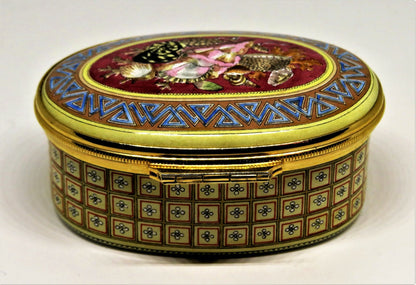 HALCYON DAYS ENGLISH ENAMEL BOX - SEASHELLS -SEVRES PORCELAIN- SMITHSONIAN - MIB