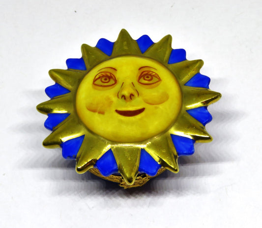 LIMOGES FRANCE BOX - ARTORIA - SUNBURST - SMILING SUN FACE - GOLD RAYS - LE #51
