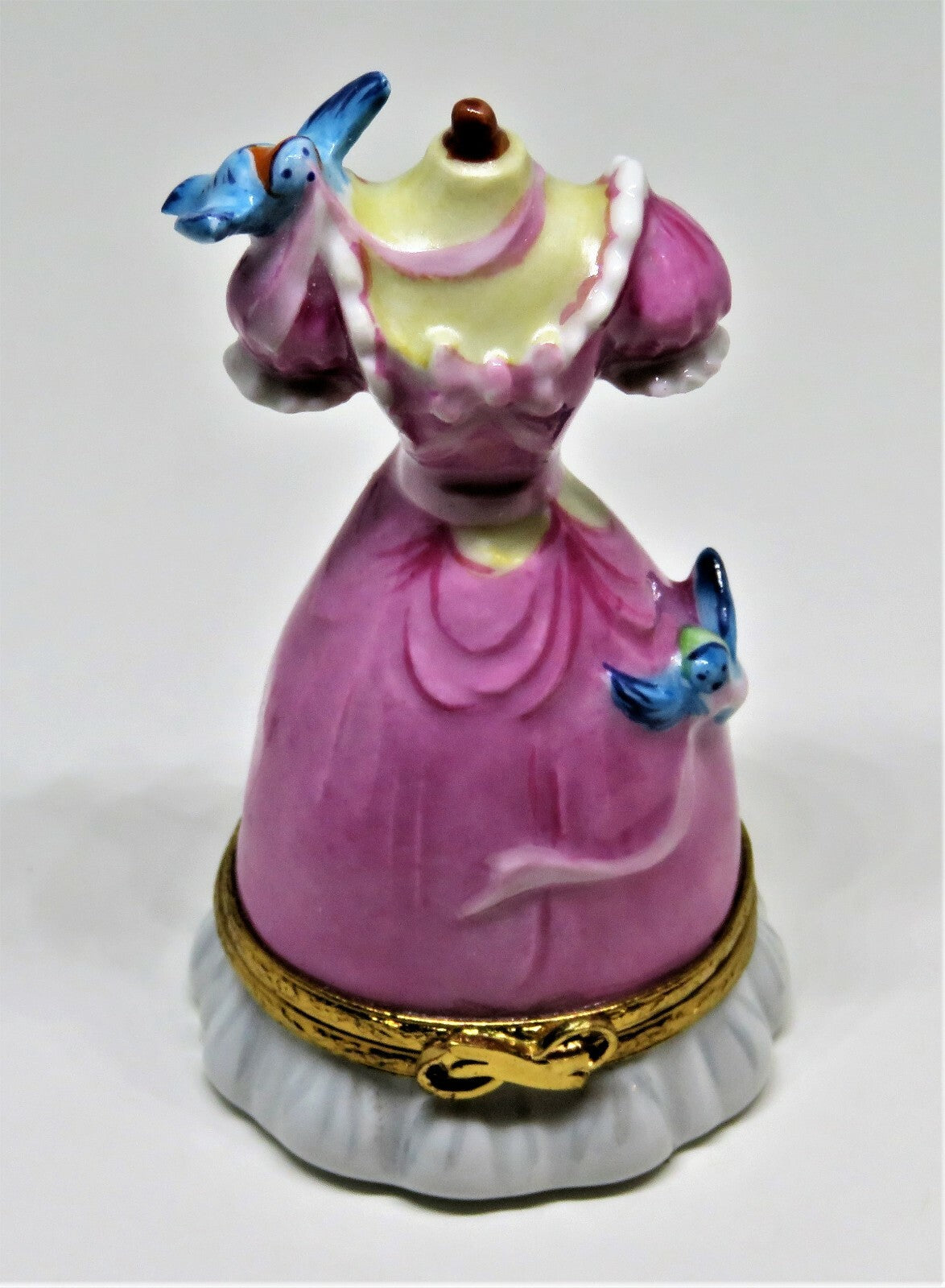 LIMOGES FRANCE BOX - ARTORIA - CINDERELLA GOWN & BIRDS - JAQ THE MOUSE - DISNEY