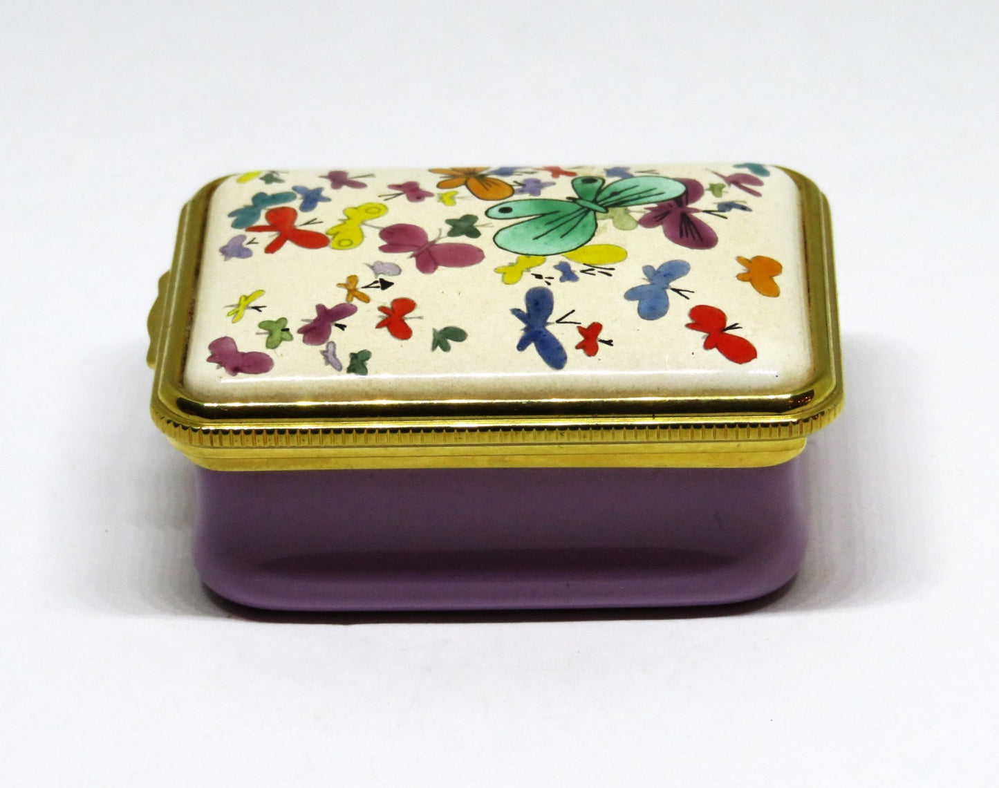 HALCYON DAYS ENAMEL BOX - ANDY WARHOL - "BUTTERFLIES" - BUTTERFLY - POP ART