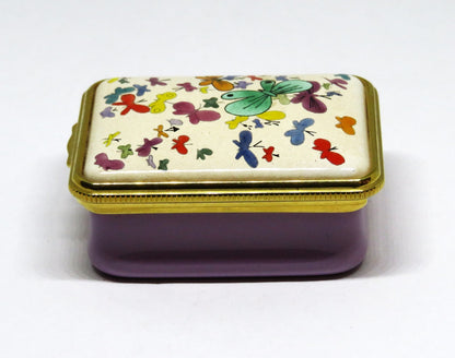 HALCYON DAYS ENAMEL BOX - ANDY WARHOL - "BUTTERFLIES" - BUTTERFLY - POP ART