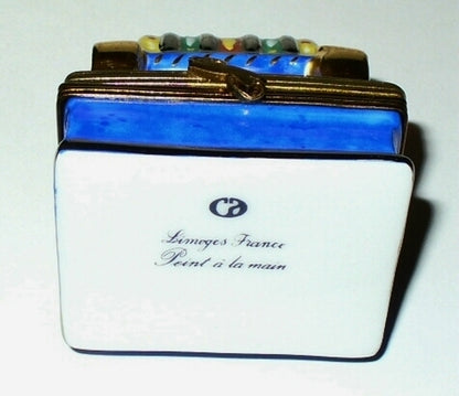 LIMOGES FRANCE BOX~ ANTIQUE SLOT MACHINE ~LAS VEGAS ONE-ARMED BANDIT~ PEINT MAIN