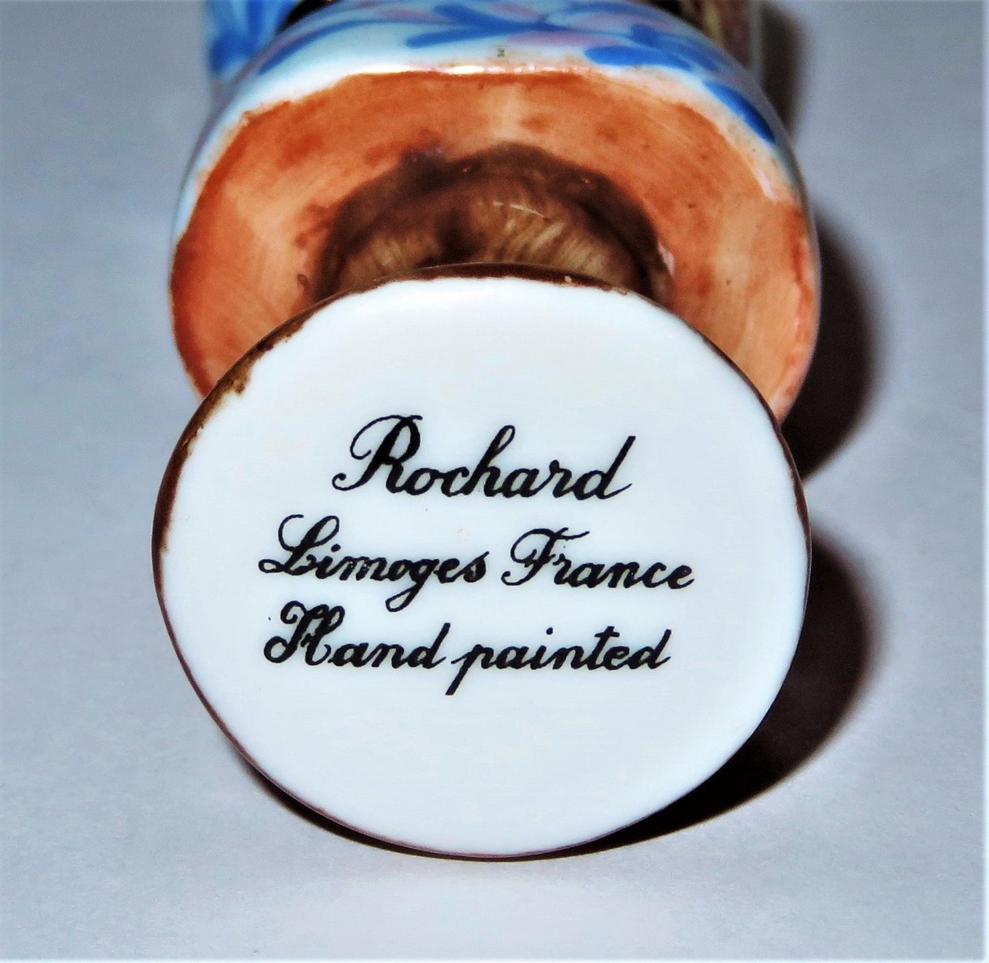 LIMOGES FRANCE BOX ~ ROCHARD ~ SEWING MANNEQUIN & STAND & FABRIC SWATCHES
