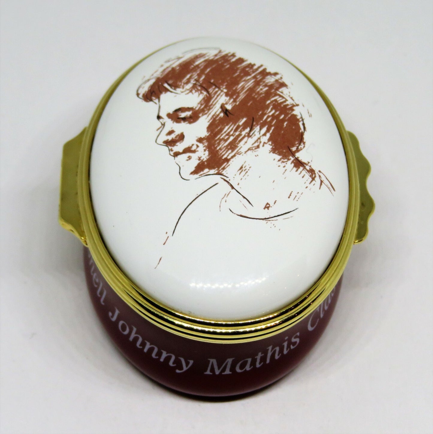 HALCYON DAYS ENAMEL BOX - JOHNNY MATHIS - SHELL CLASSIC GOLF TOURNAMENT - MUSIC