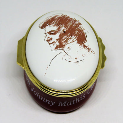 HALCYON DAYS ENAMEL BOX - JOHNNY MATHIS - SHELL CLASSIC GOLF TOURNAMENT - MUSIC
