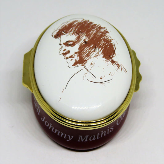 HALCYON DAYS ENAMEL BOX - JOHNNY MATHIS - SHELL CLASSIC GOLF TOURNAMENT - MUSIC