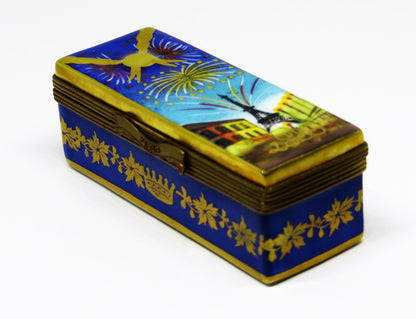 LIMOGES BOX - PV - CHAMPAGNE CASE & BOTTLE -PARIS- EIFFEL TOWER -NEW YEAR'S EVE