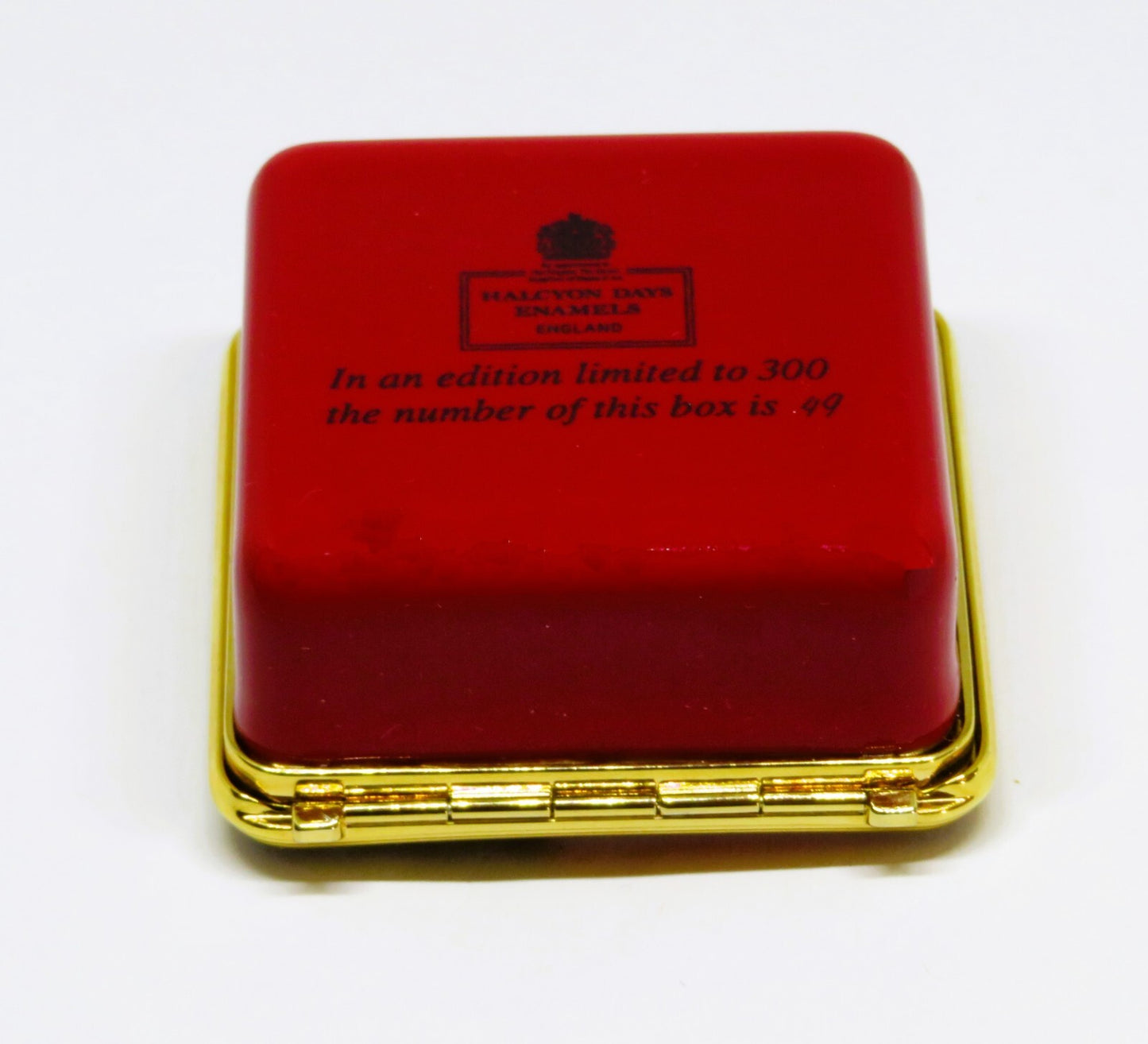 HALCYON DAYS ENGLISH ENAMEL BOX - BENJAMIN FRANKLIN & U. S. FLAG - PHILADELPHIA