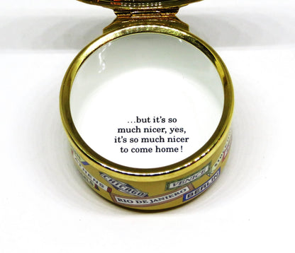 HALCYON DAYS ENAMEL BOX - "NICE TO GO TRAV'LING" - SINATRA SONG - WORLD CITIES