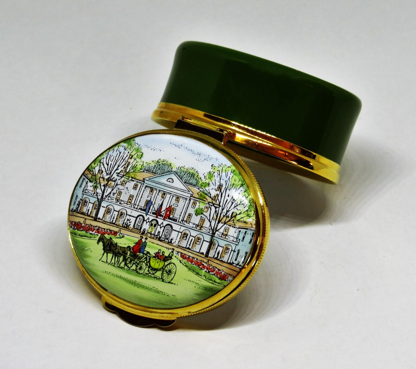 CRUMMLES ENGLISH ENAMEL BOX - COLONIAL VIRGINIA RESTORATION - WILLIAMSBURG INN