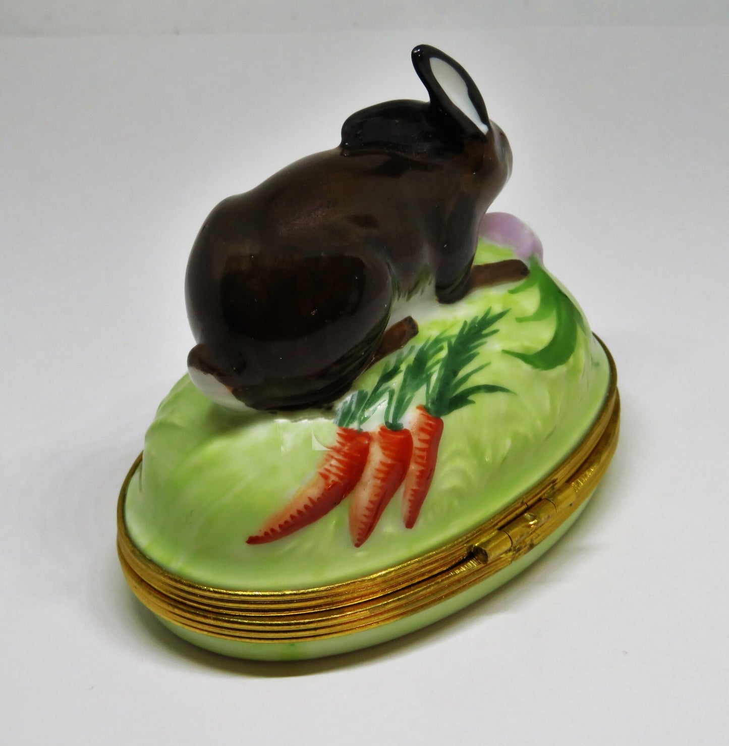 LIMOGES FRANCE BOX - TIFFANY & CO. - VINTAGE EASTER BUNNY - TURNIP & CARROTS