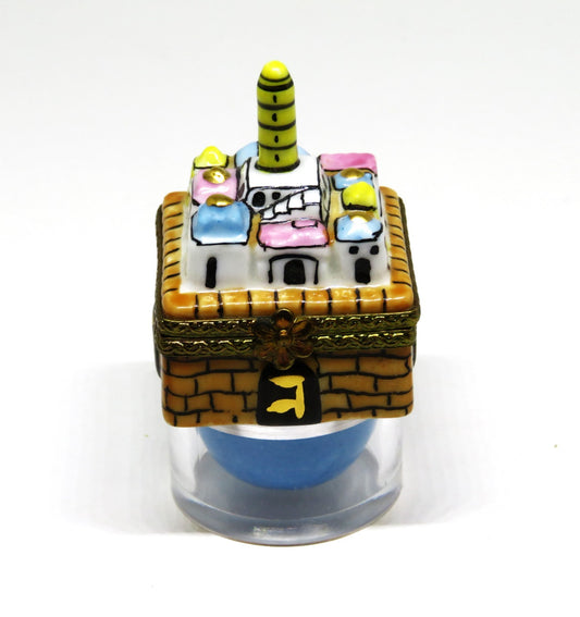 LIMOGES IMPORTS BOX -JUDAICA- HANUKKAH DREIDEL - WALLED CITY OF JERUSALEM - RARE