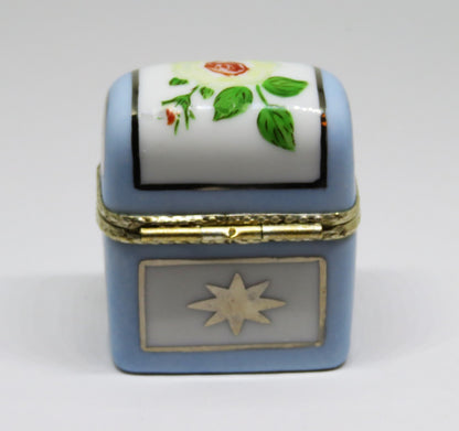 LIMOGES BOX - PRINCESS DIANA - ALTHORP MEMORIAL ROSE CHEST & 2 PERFUME BOTTLES
