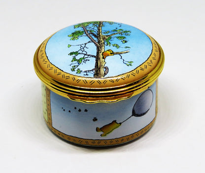 HALCYON DAYS ENAMEL BOX - WINNIE THE POOH - DISNEY - HOW A BEAR LIKES HONEY!