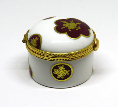 LIMOGES BOX - TIFFANY PRIVATE STOCK -LE TALLEC- CELESTE - FLOWERS & CIRCLES 2002
