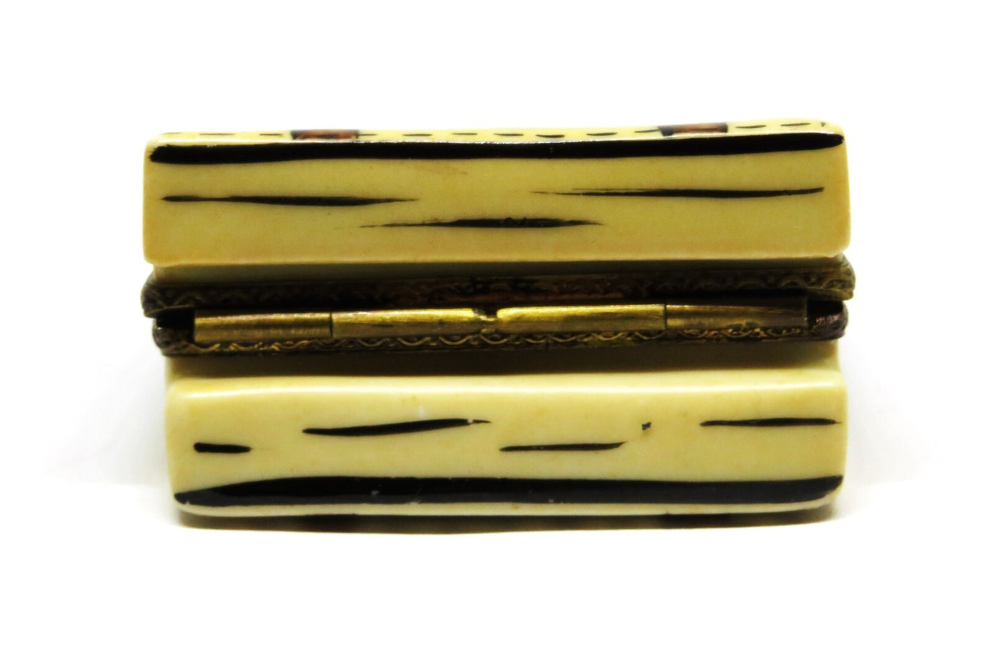 LIMOGES FRANCE BOX - BRIEFCASE & TRAVEL LABELS - PORTFOLIO - FOUNTAIN PEN INSIDE