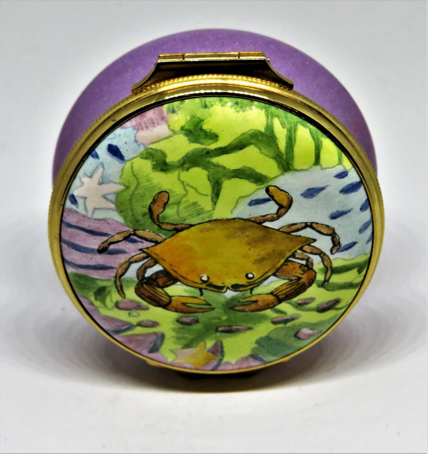 HALCYON DAYS ENAMEL BOX -TIFFANY & CO.- ZODIAC SIGNS -CANCER THE CRAB- ASTROLOGY