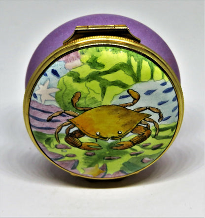 HALCYON DAYS ENAMEL BOX -TIFFANY & CO.- ZODIAC SIGNS -CANCER THE CRAB- ASTROLOGY