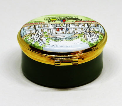 CRUMMLES ENGLISH ENAMEL BOX - COLONIAL VIRGINIA RESTORATION - WILLIAMSBURG INN