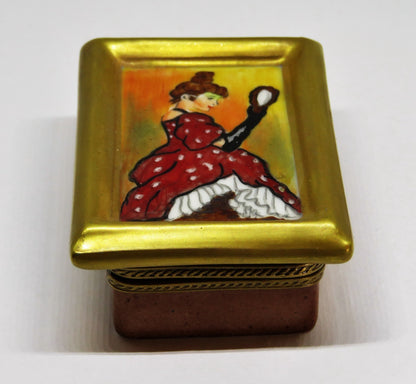 LIMOGES FRANCE BOX - TOULOUSE-LAUTREC PAINTING - MOULIN ROUGE NIGHTCLUB - PARIS