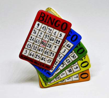 LIMOGES FRANCE BOX - SET OF BINGO CARDS - BLOOMINGDALE'S EXCLUSIVE - GAMES - LE
