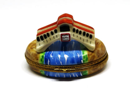 LIMOGES BOX - MARQUI(SE DE POMPADOUR - VENICE, ITALY - RIALTO BRIDGE & GONDOLA
