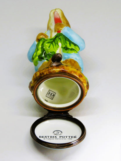 HALCYON DAYS ENAMEL BOX - "TALE OF PETER RABBIT" BONBONNIERE - BEATRIX POTTER