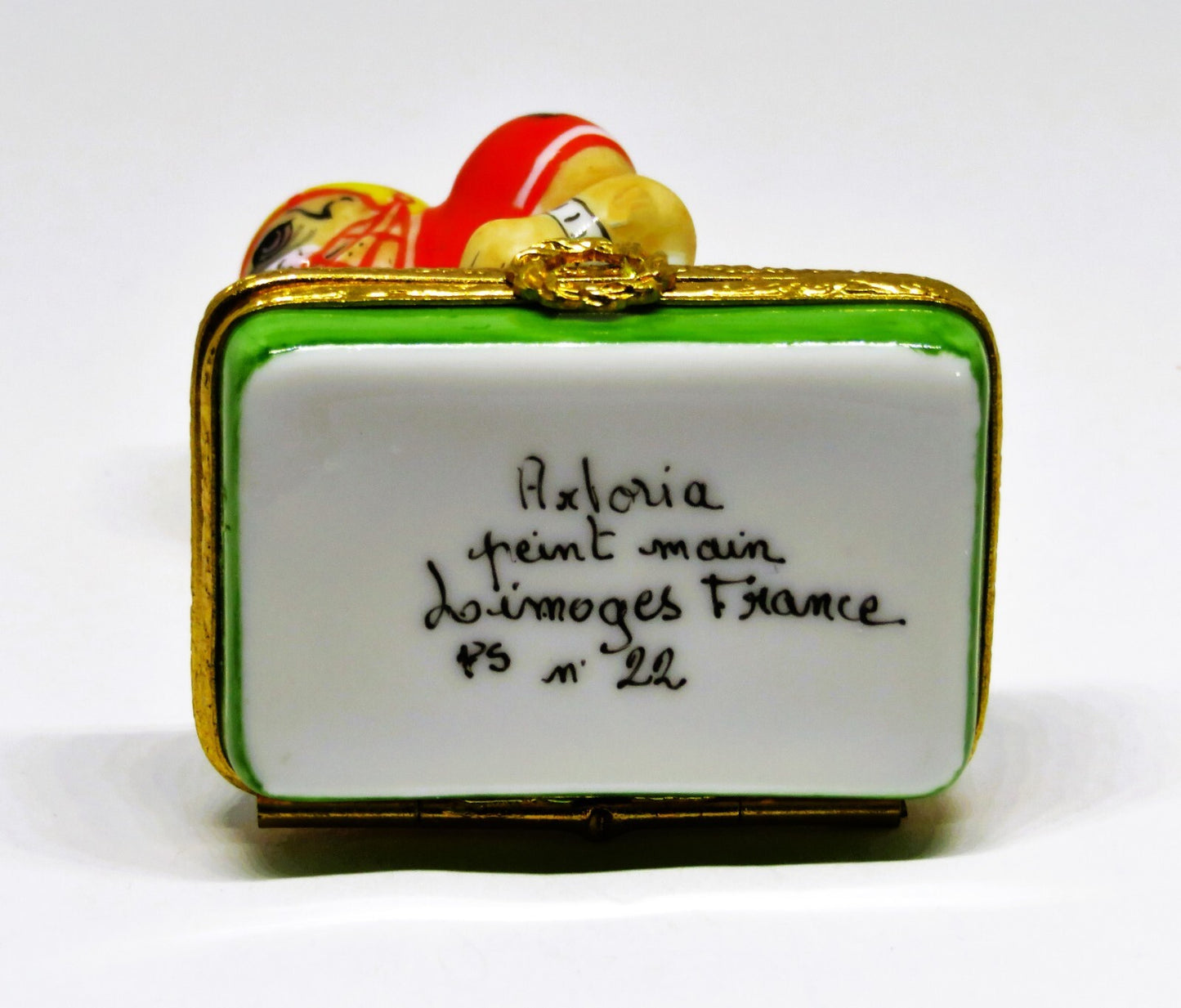 LIMOGES FRANCE BOX - ARTORIA - BULLDOG FOOTBALL PLAYER - SPORTS - LE - BULL DOG