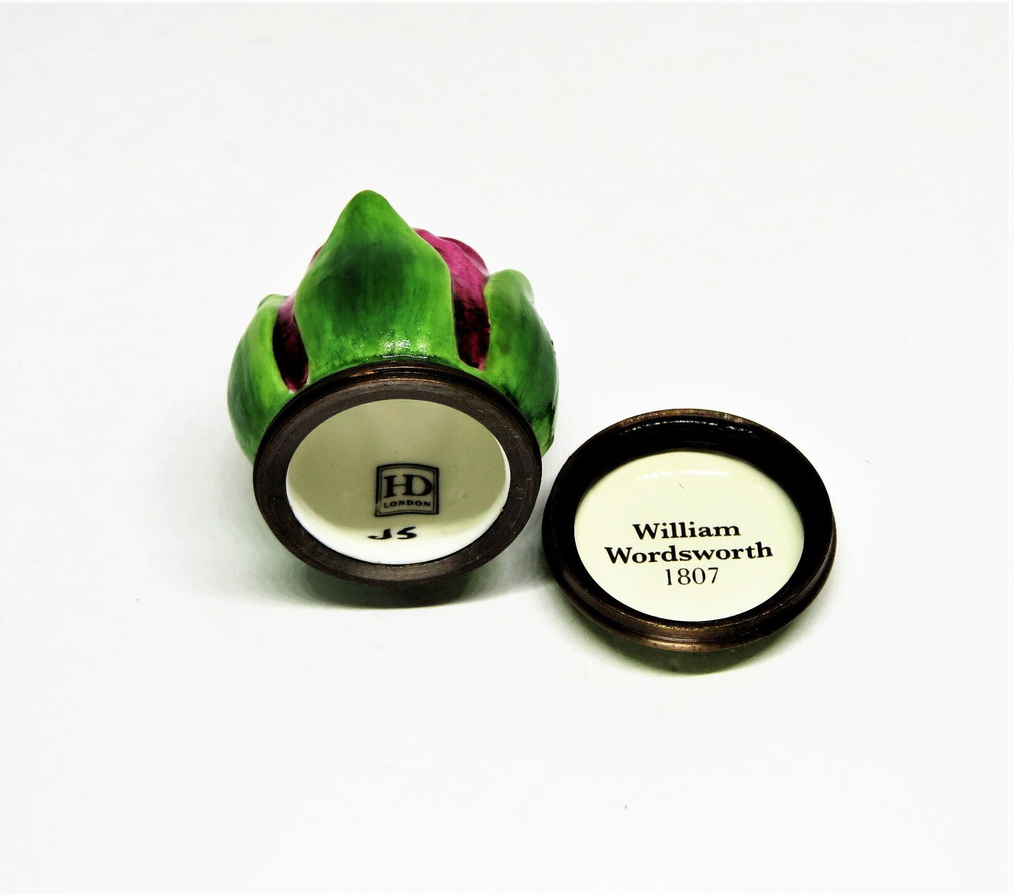 HALCYON DAYS ENAMEL BOX - ROSE BONBONNIERE - WORDSWORTH QUOTE - ANNIVERSARY