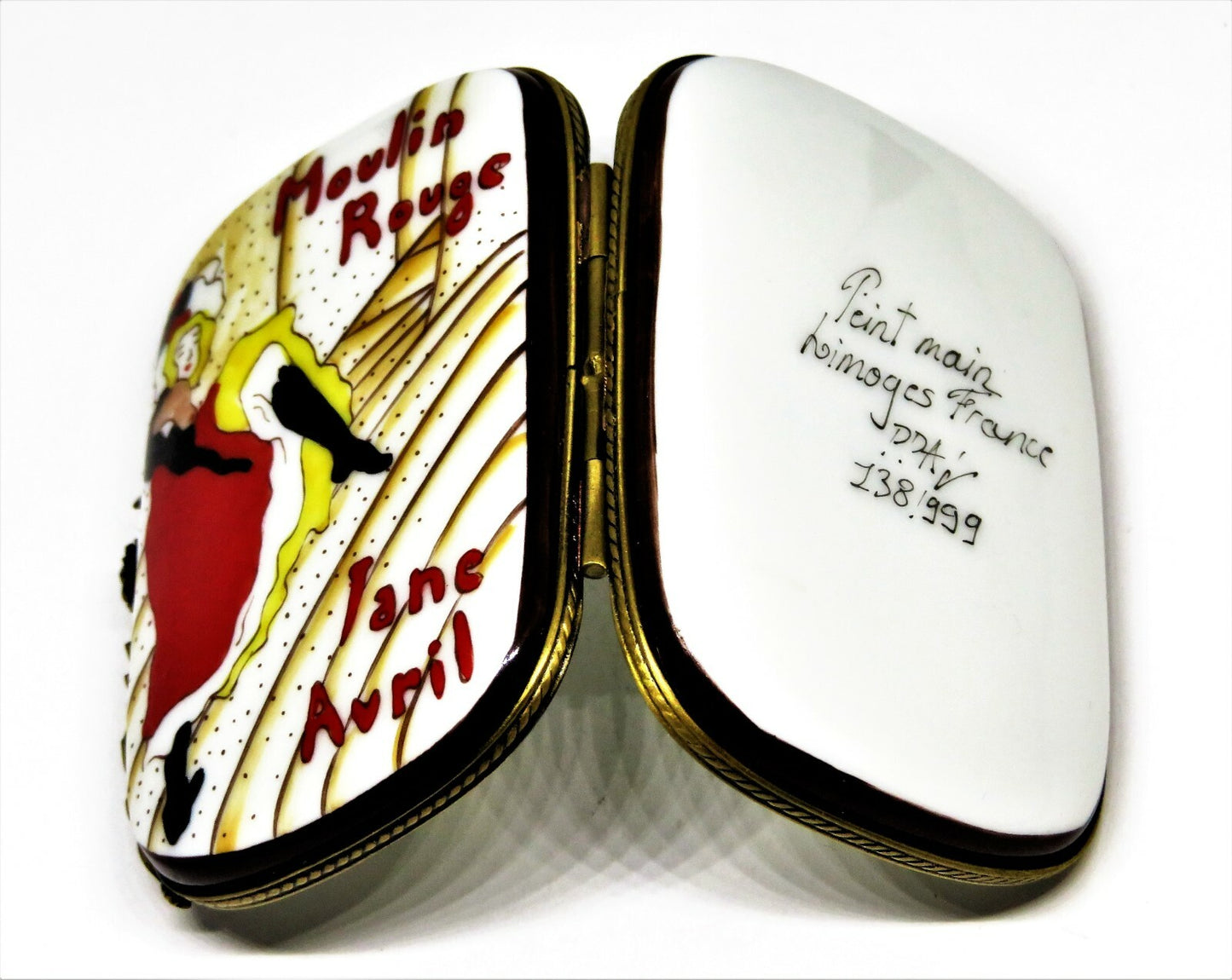 LIMOGES FRANCE BOX - TOULOUSE-LAUTREC - MOULIN ROUGE - JANE AVRIL POSTER - LE