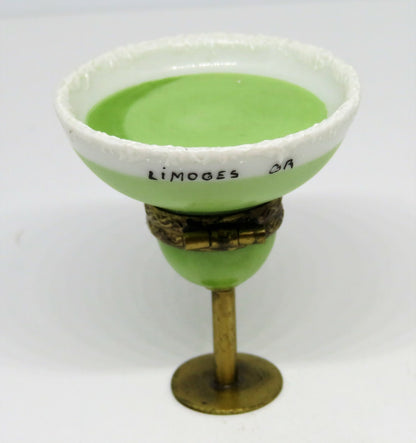 LIMOGES FRANCE BOX - GR - MARGARITA IN A GLASS - ALOHOLIC DRINK - CINCO DE MAYO