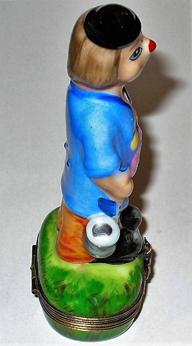 LIMOGES BOX - CHAMART - CIRCUS CLOWN IN LOVE - SAXOPHONE - MUSIC