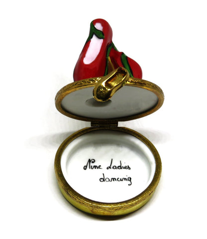 LIMOGES BOX - ARTORIA - 12 DAYS OF CHRISTMAS CAROL - NINE LADIES DANCING - LE