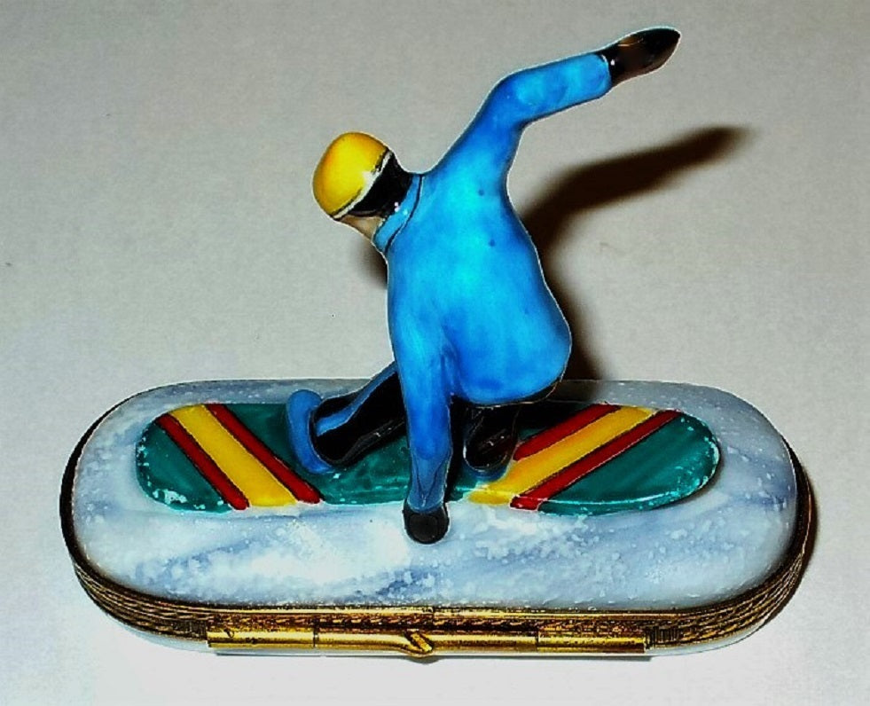LIMOGES FRANCE BOX - ROCHARD - SNOWBOARDING - SNOWFLAKE -SPORTS- WINTER OLYMPICS