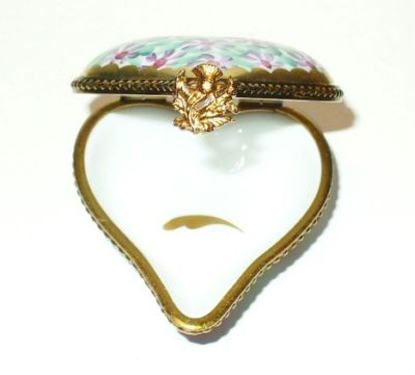 LIMOGES BOX - ROCHARD - FLORAL HEART - DAISY FLOWERS - ASTERS - ANNIVERSARY