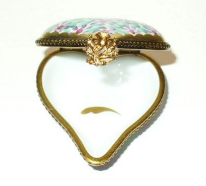 LIMOGES BOX - ROCHARD - FLORAL HEART - DAISY FLOWERS - ASTERS - ANNIVERSARY