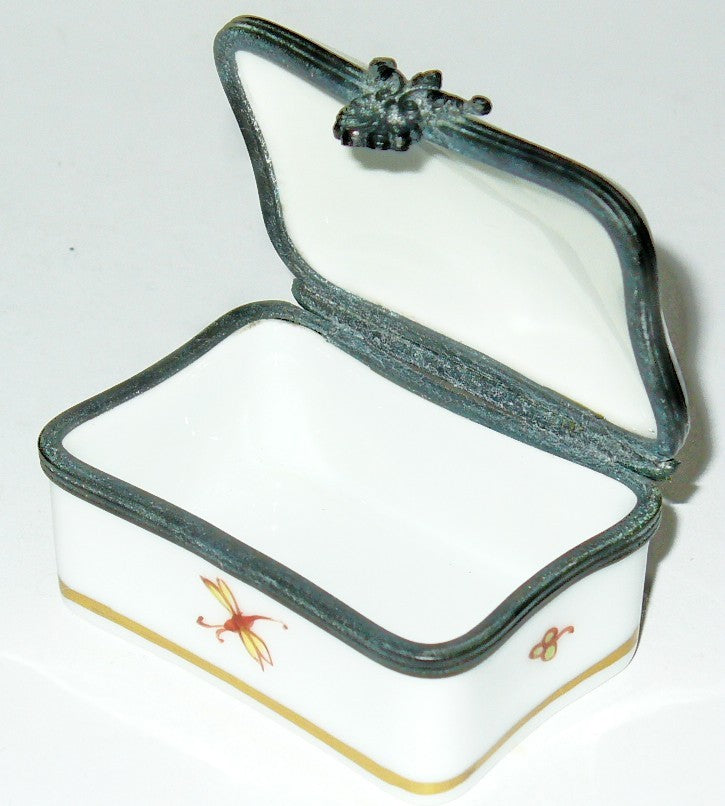LIMOGES FRANCE BOX - ANTIQUE HUMMINGBIRD & FLOWERS - HUMMING BIRDS