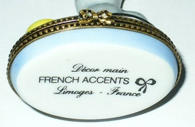 LIMOGES FRANCE BOX ~ CAT & CUP OF MILK & MOUSE ~ KITTEN ~ KITTY ~ DECOR MAIN