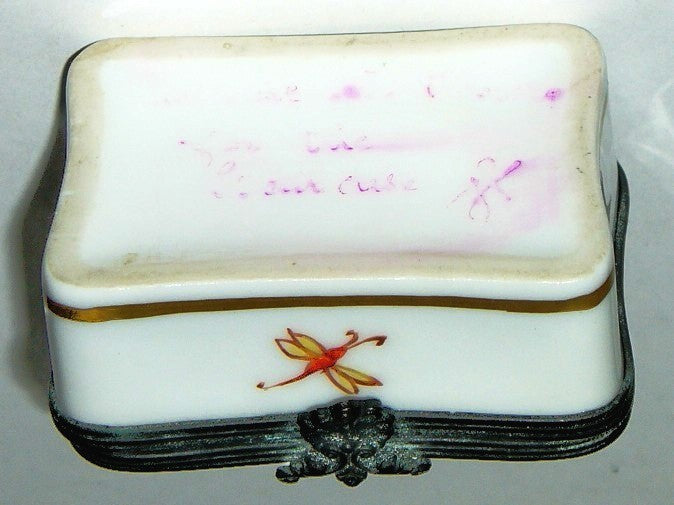 LIMOGES FRANCE BOX - ANTIQUE HUMMINGBIRD & FLOWERS - HUMMING BIRDS