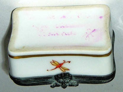 LIMOGES FRANCE BOX - ANTIQUE HUMMINGBIRD & FLOWERS - HUMMING BIRDS
