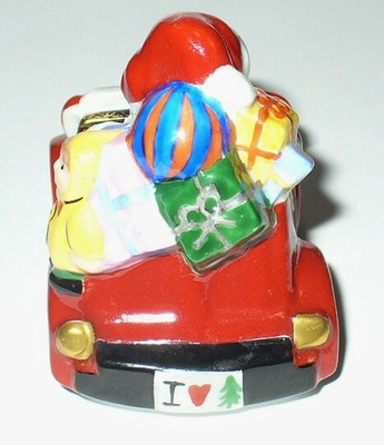 LIMOGES BOX - CHRISTMAS - CHRISTOPHER RADKO -SANTA CLAUS- JOLLY JALOPY CAR - MIB