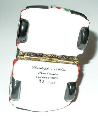 LIMOGES BOX - CHRISTMAS - CHRISTOPHER RADKO -SANTA CLAUS- JOLLY JALOPY CAR - MIB