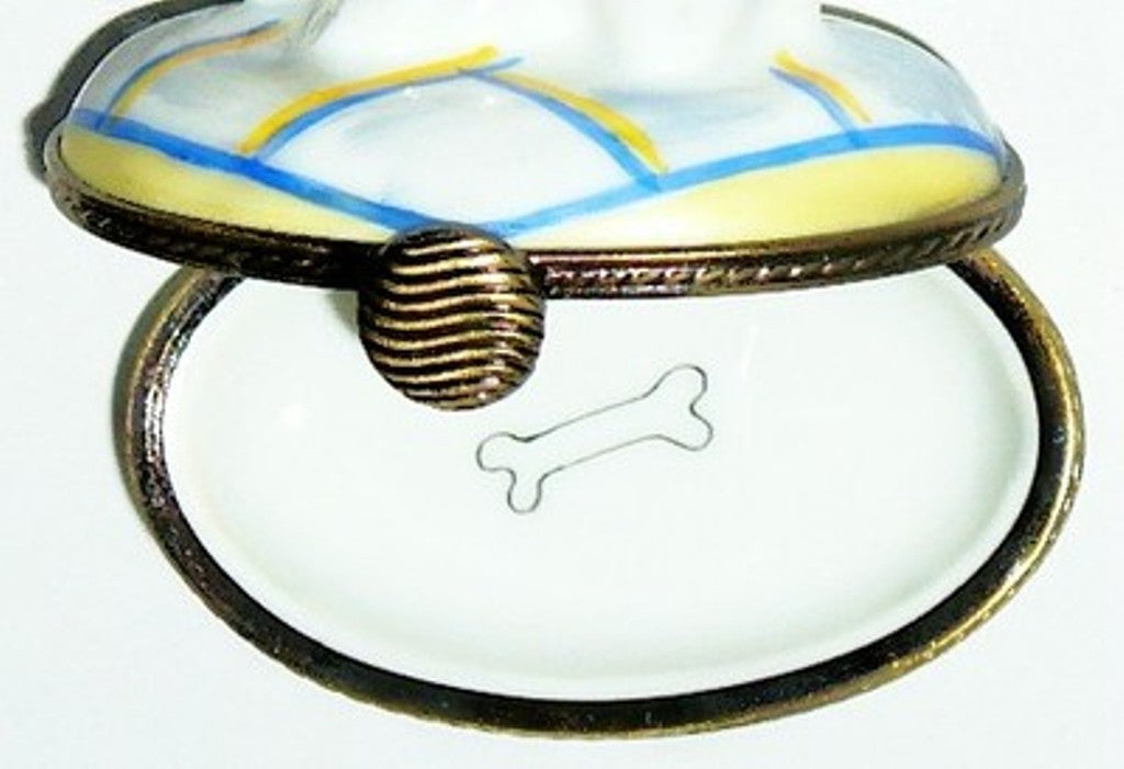 LIMOGES FRANCE BOX ~ WEST HIGHLAND TERRIER ~ DOG ~ PUPPY ~ WESTIE ~ LE 260/300