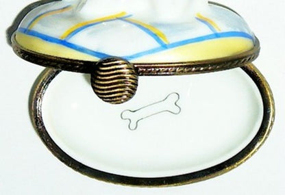 LIMOGES FRANCE BOX ~ WEST HIGHLAND TERRIER ~ DOG ~ PUPPY ~ WESTIE ~ LE 260/300